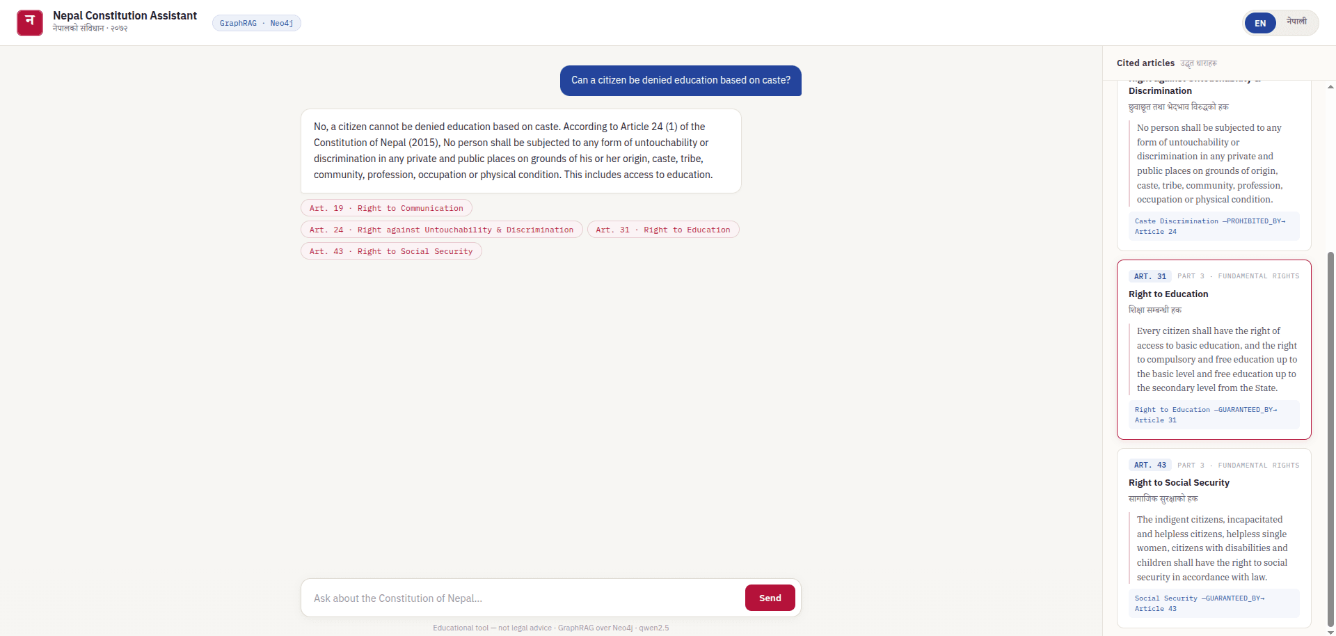 Nepal Constitution AI project preview
